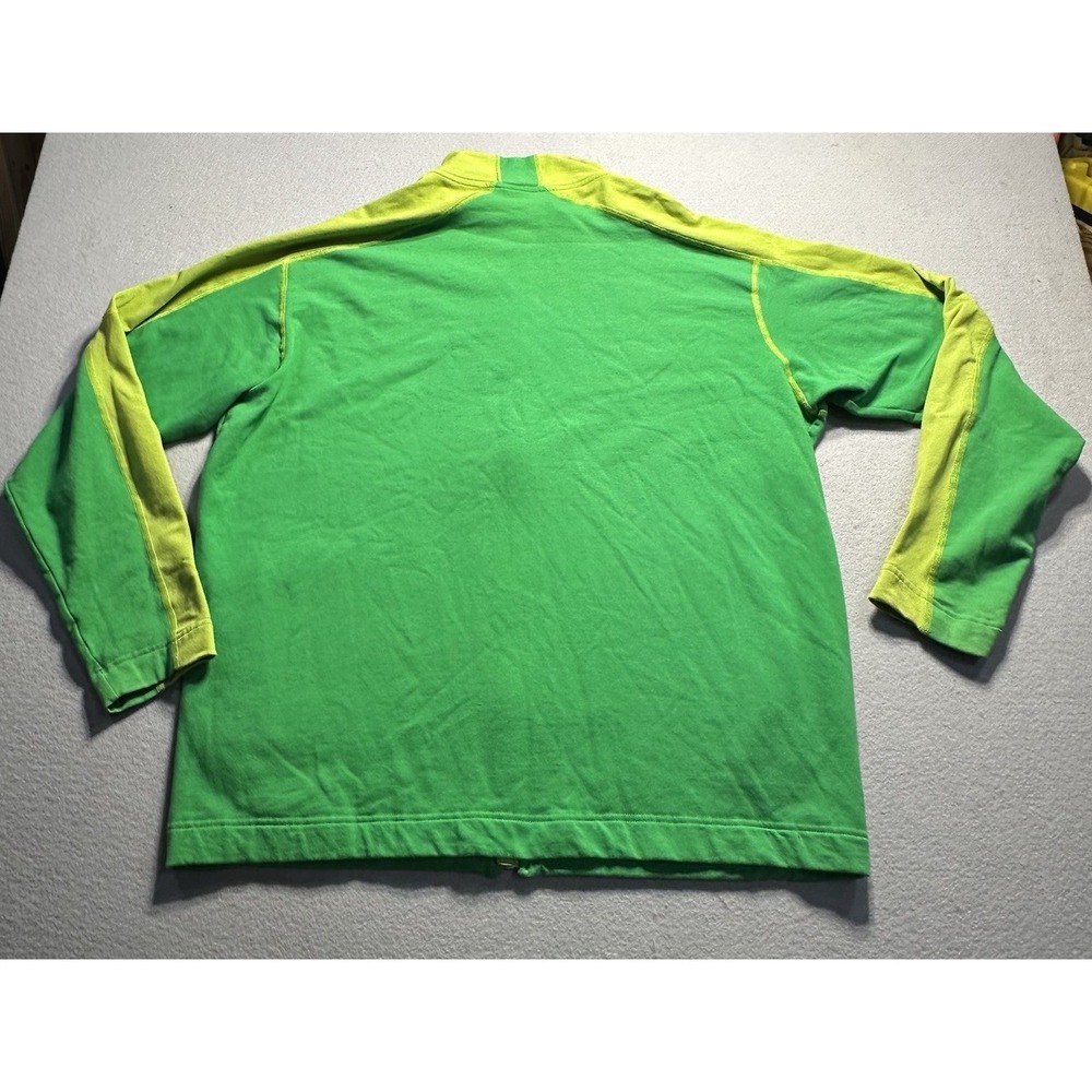 Vintage Patagonia Threebull Organic Cotton Fleece Full Zip Sweatshirt Green XXL - Picture 4 of 4